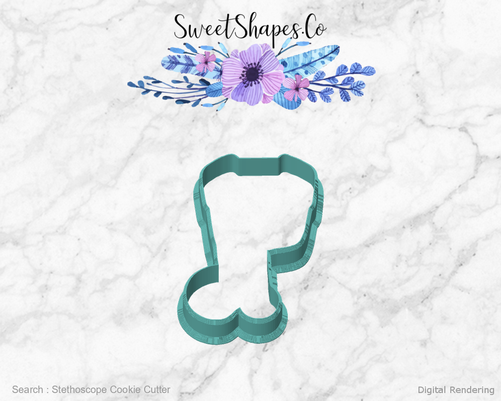 Stethoscope Cookie Cutter — front view