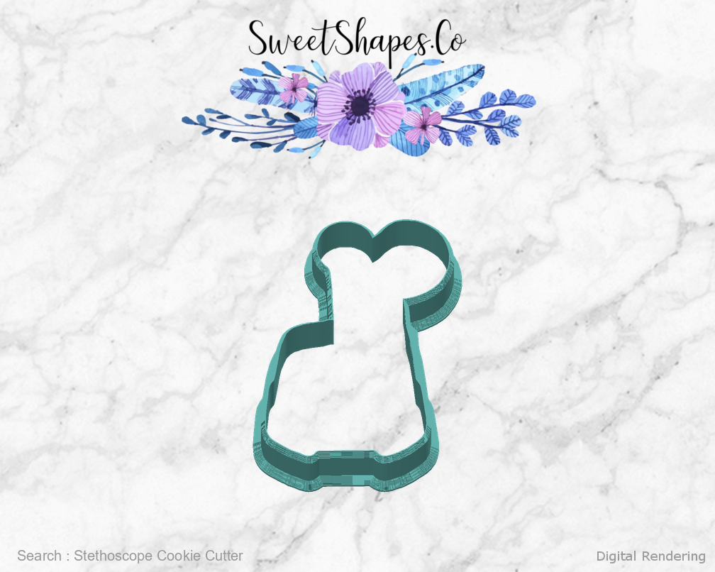 Stethoscope Cookie Cutter — back view
