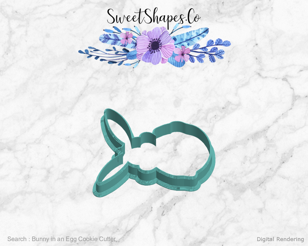 Bunny in an Egg Cookie Cutter — left view