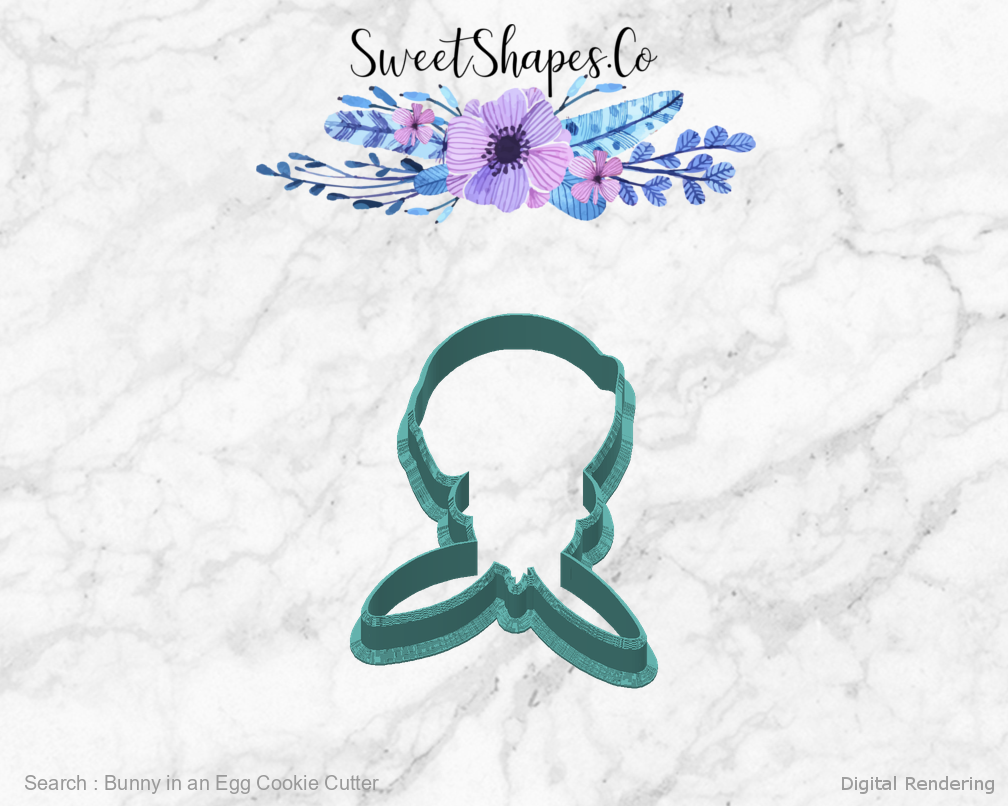 Bunny in an Egg Cookie Cutter — back view