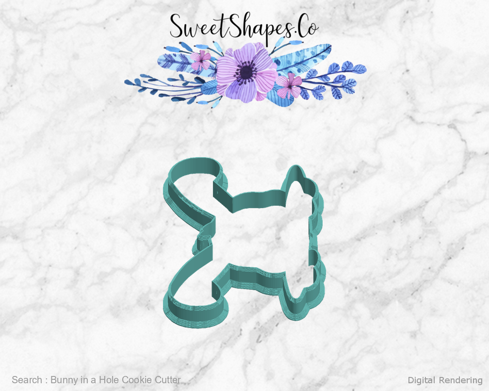 Bunny in a Hole Cookie Cutter — left view
