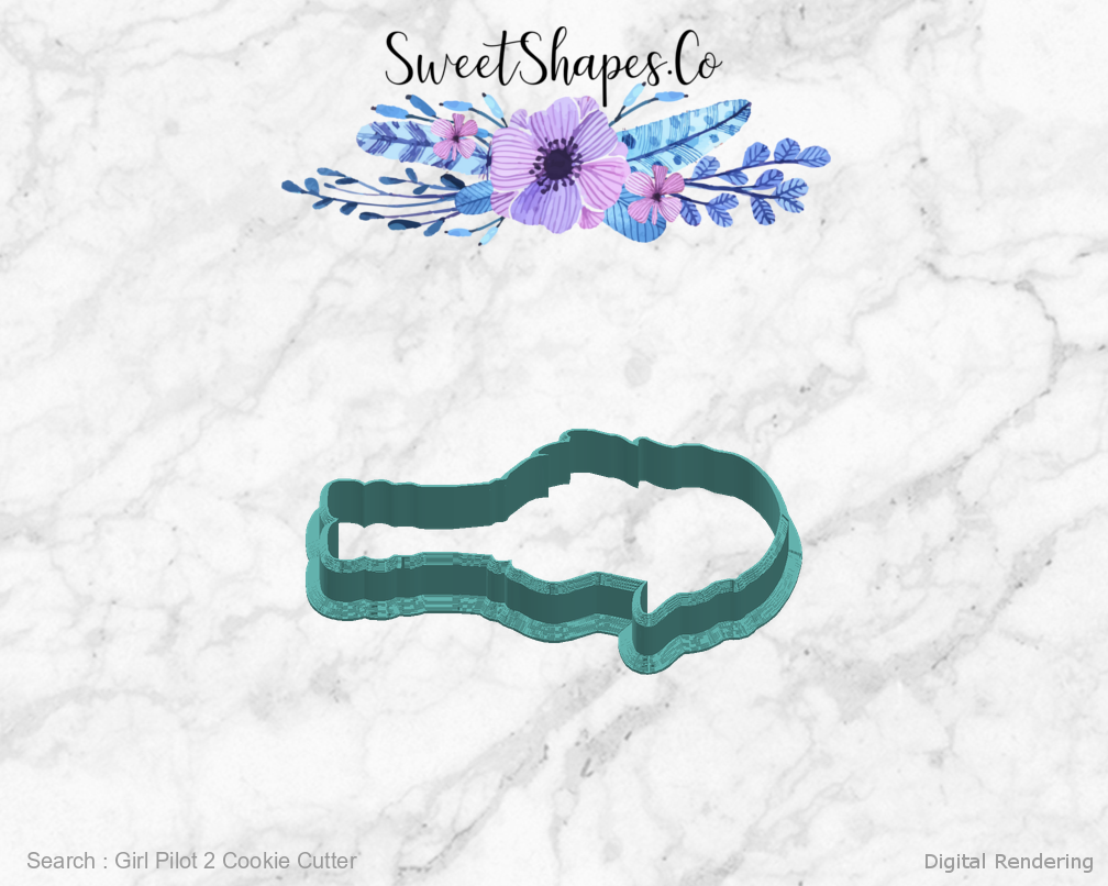 Girl Pilot 2 Cookie Cutter — right view