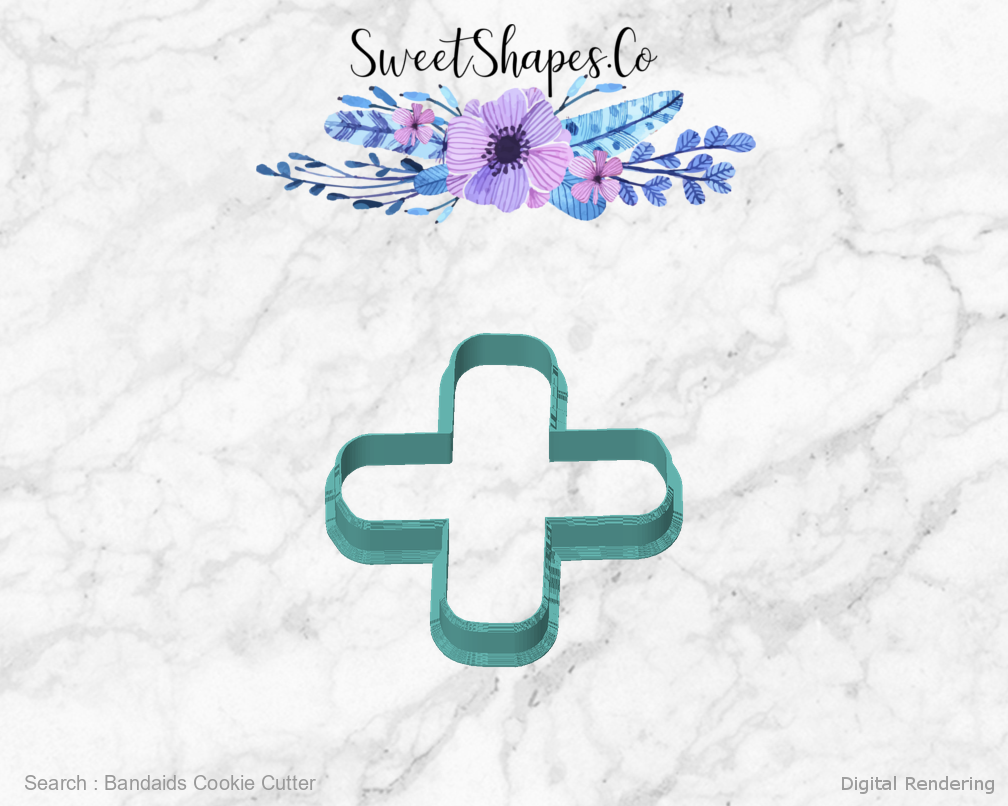 Bandaids Cookie Cutter — front view