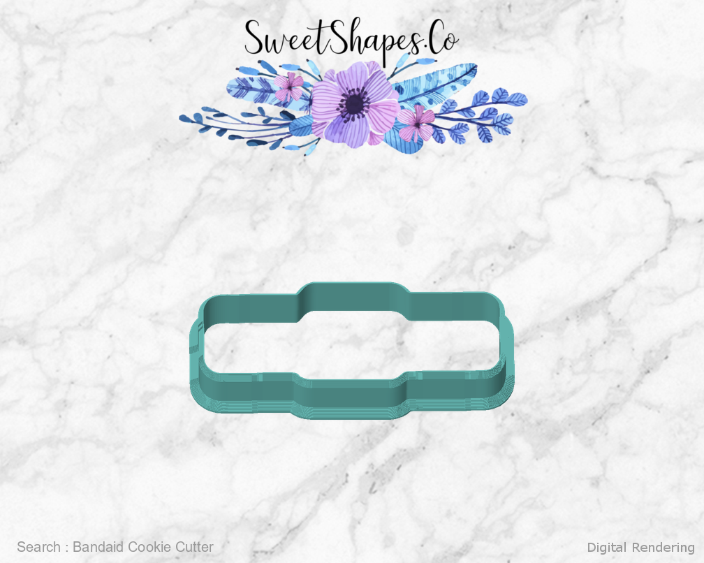 Bandaid Cookie Cutter — front view