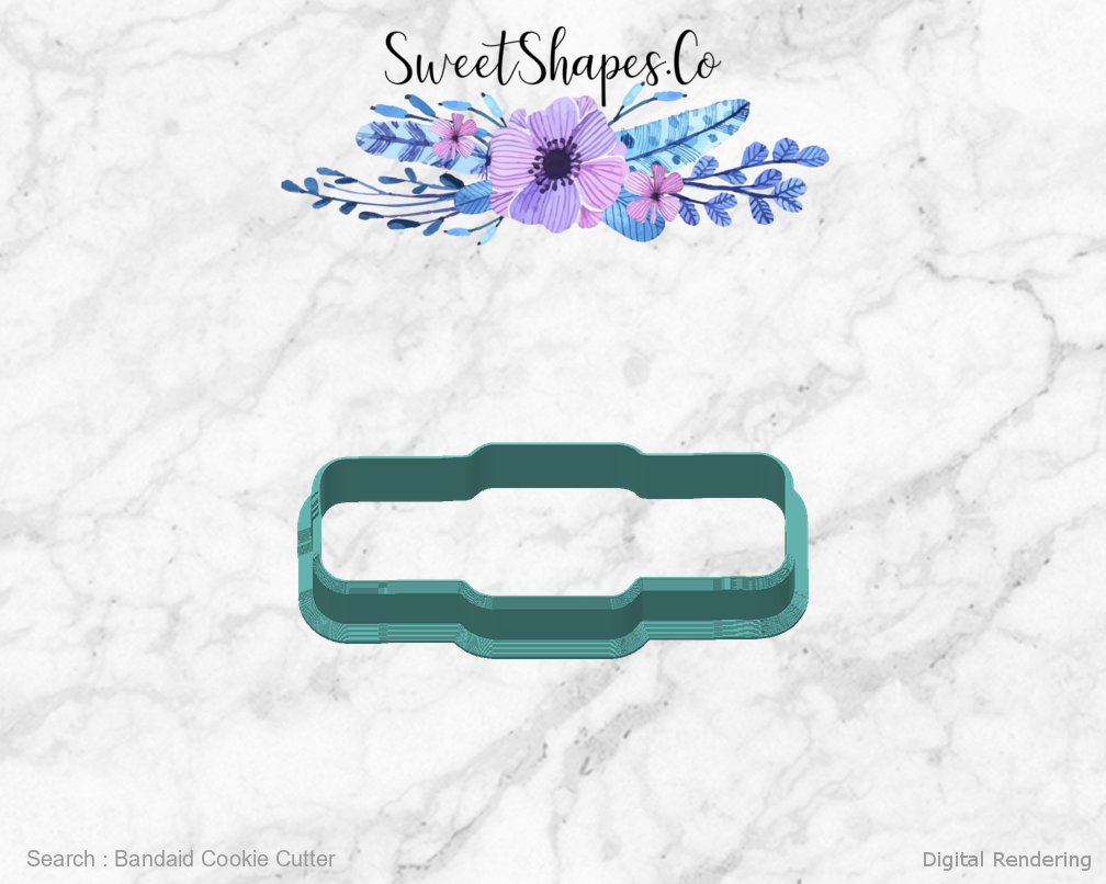 Bandaid Cookie Cutter — back view