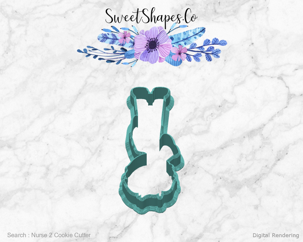 Nurse 2 Cookie Cutter — back view