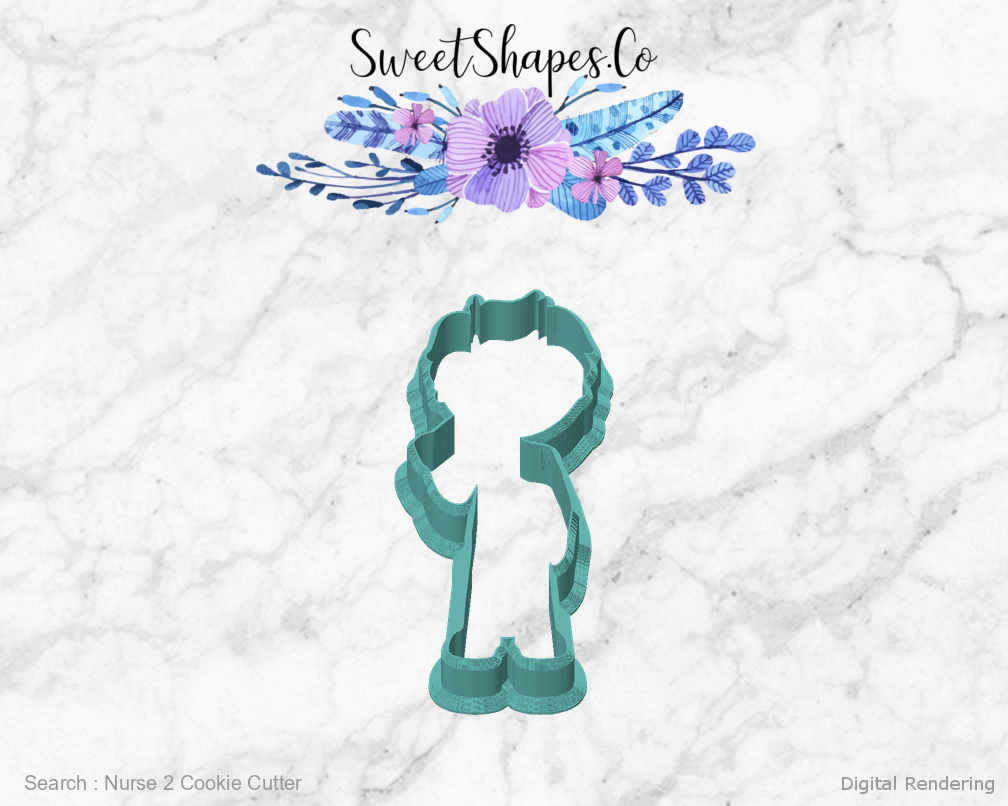 Nurse 2 Cookie Cutter — front view