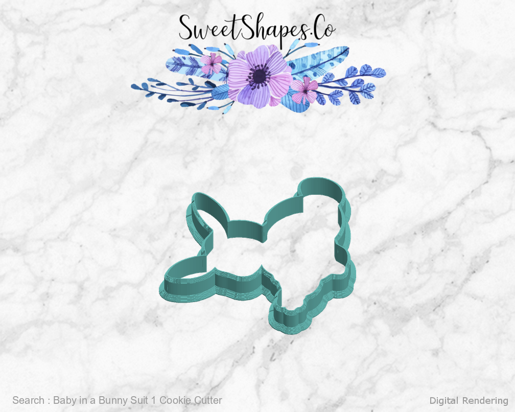 Baby in a Bunny Suit 1 Cookie Cutter — left view