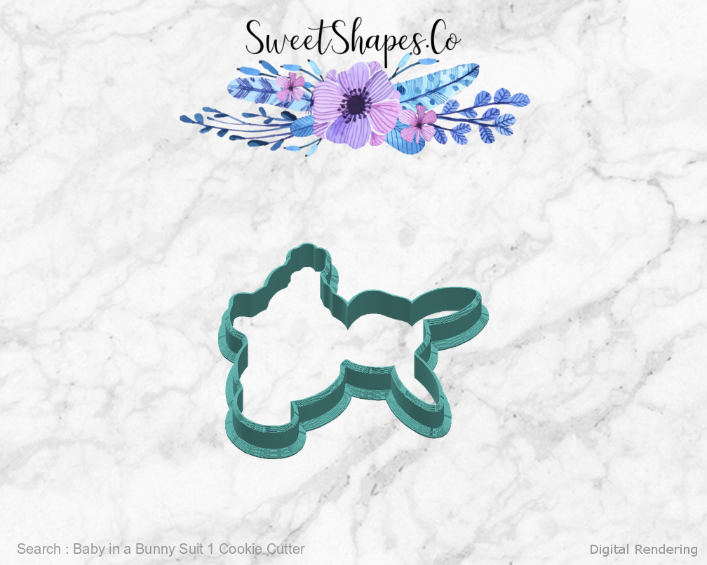 Baby in a Bunny Suit 1 Cookie Cutter — right view