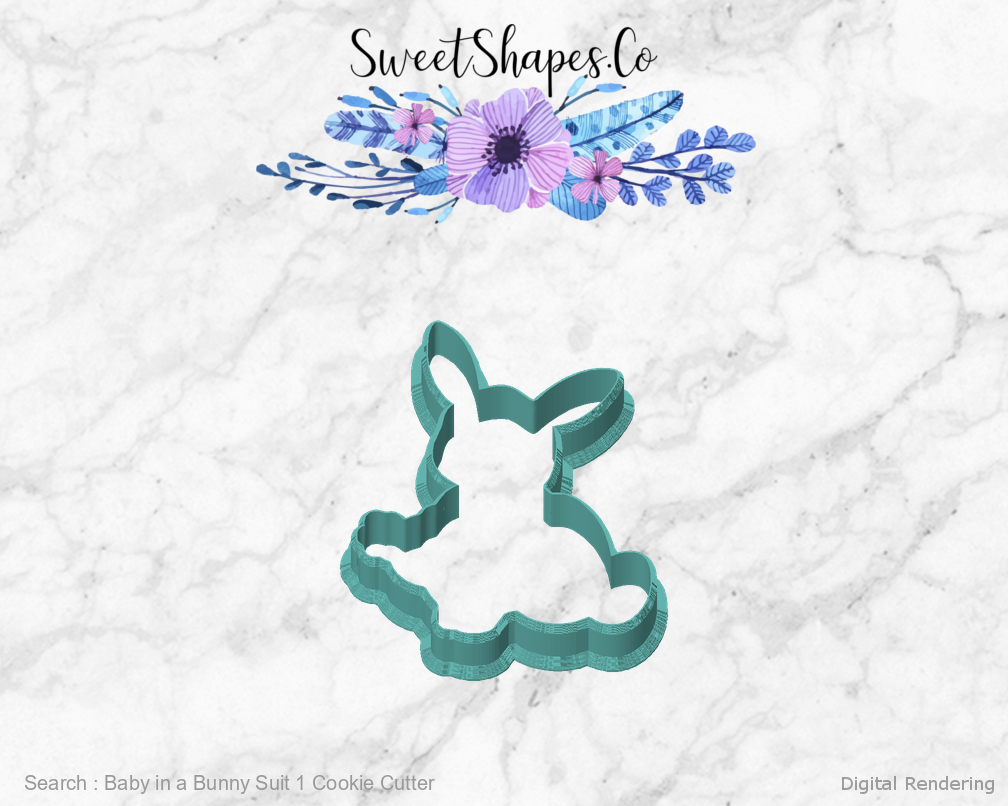 Baby in a Bunny Suit 1 Cookie Cutter — front view