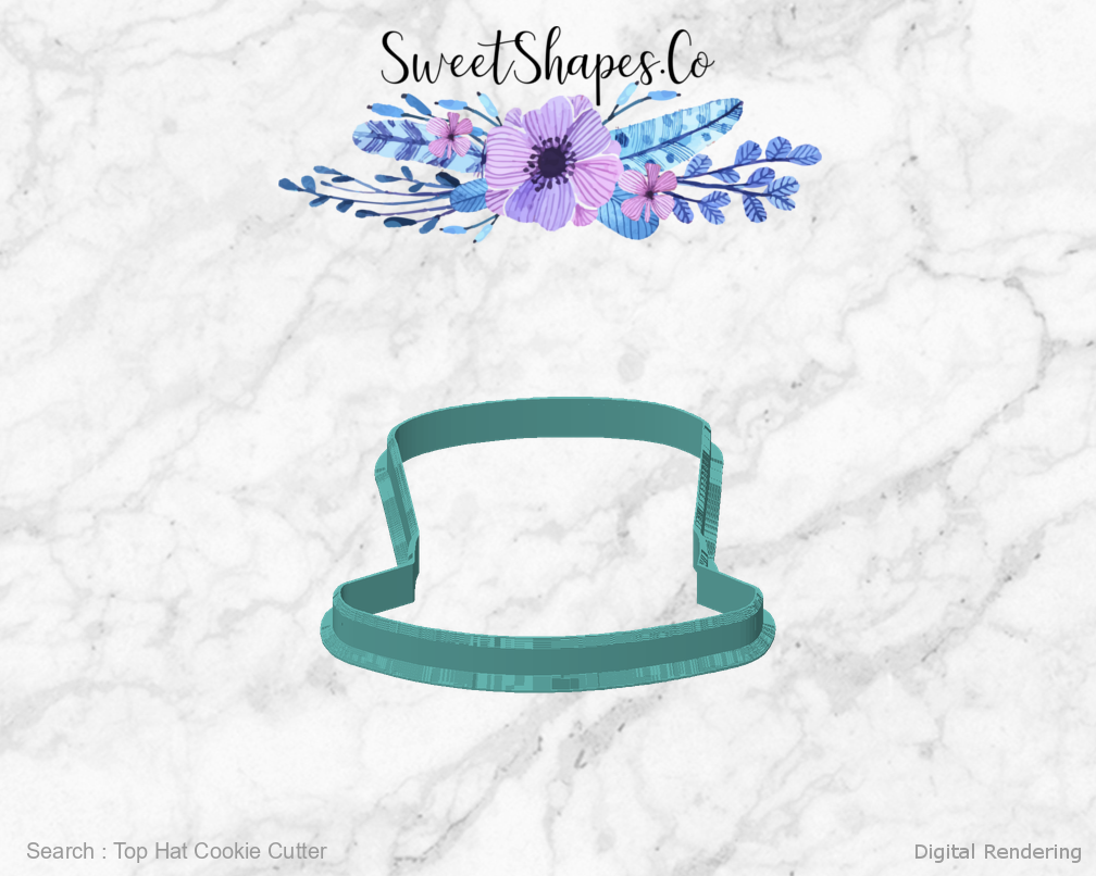 Top Hat Cookie Cutter — front view