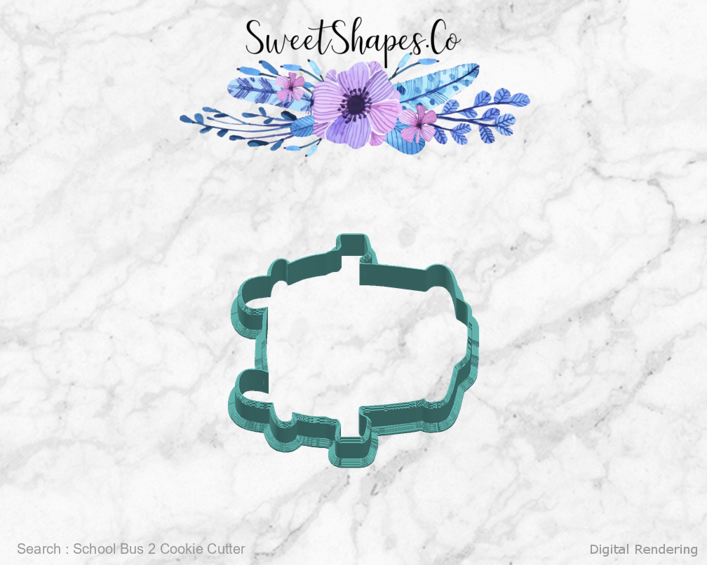 School Bus 2 Cookie Cutter — right view
