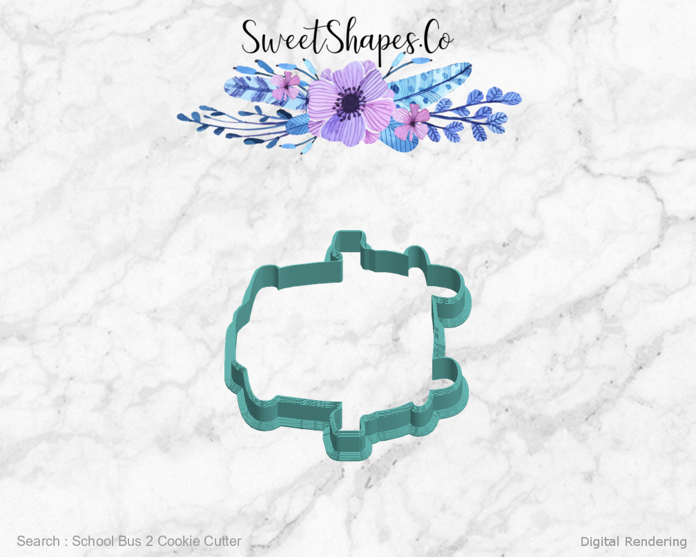 School Bus 2 Cookie Cutter — left view