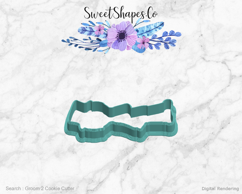 Groom 2 Cookie Cutter — left view