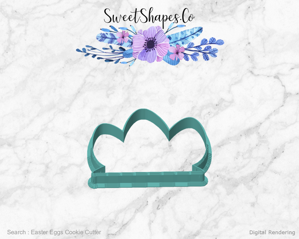 Easter Eggs Cookie Cutter — front view