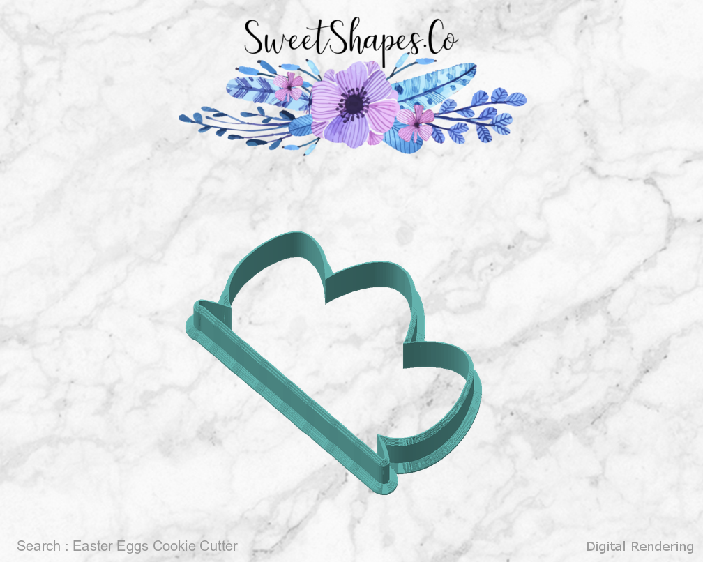 Easter Eggs Cookie Cutter — angled front view