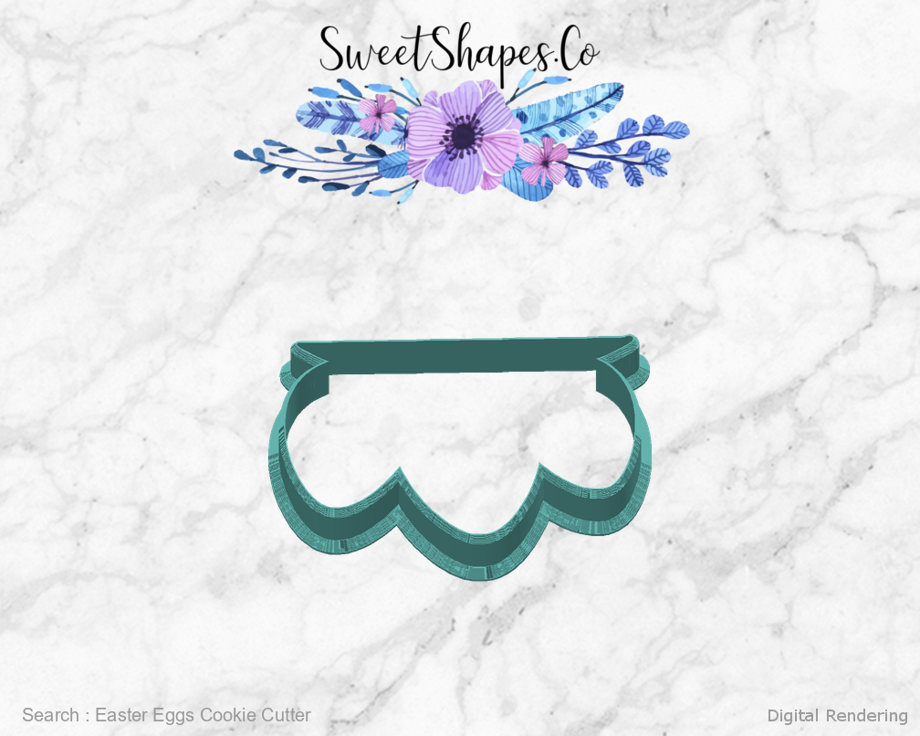 Easter Eggs Cookie Cutter — back view