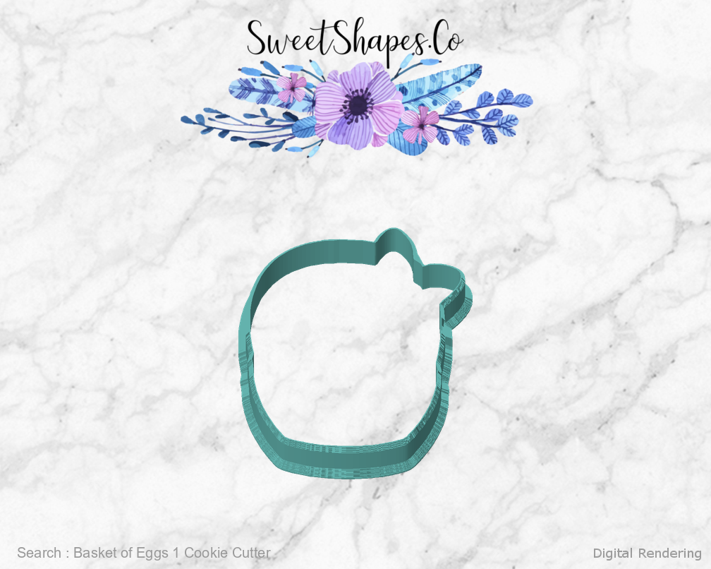 Basket of Eggs 1 Cookie Cutter — front view
