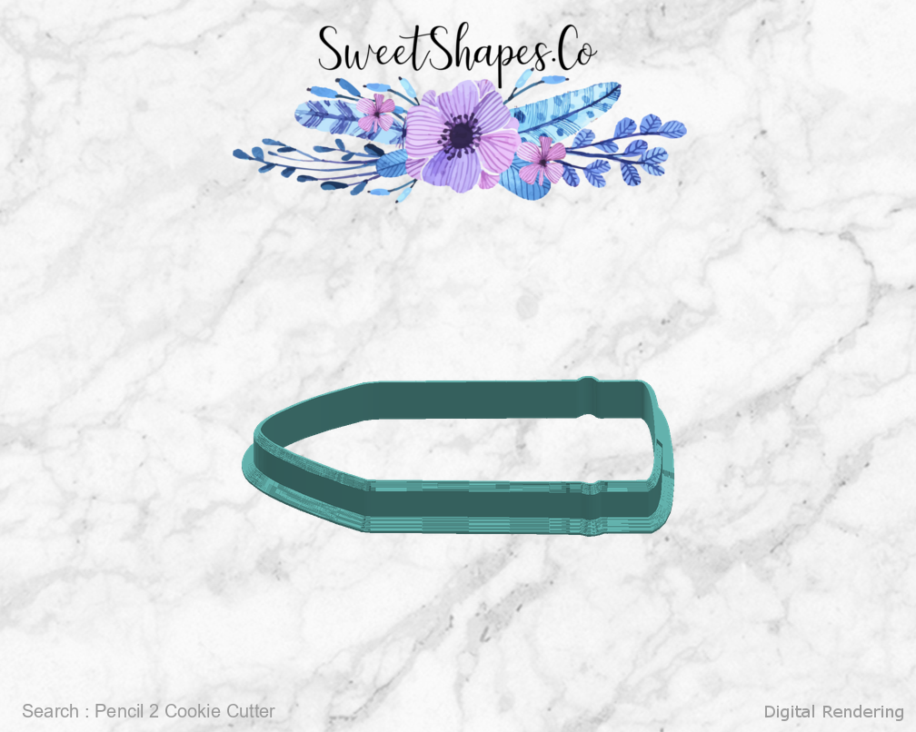 Pencil 2 Cookie Cutter — right view