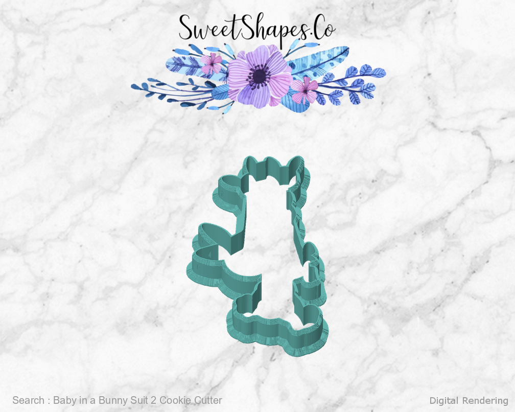 Baby in a Bunny Suit 2 Cookie Cutter — front view