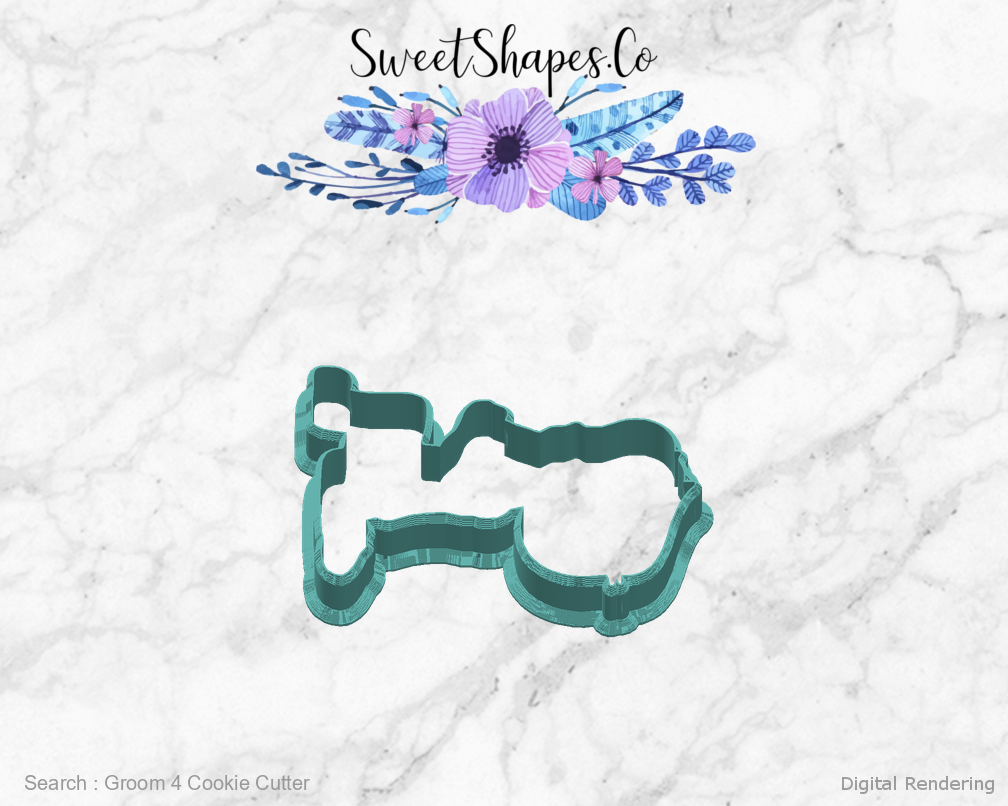 Groom 4 Cookie Cutter — right view