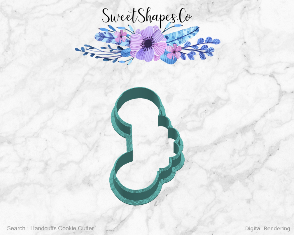 Handcuffs Cookie Cutter — right view