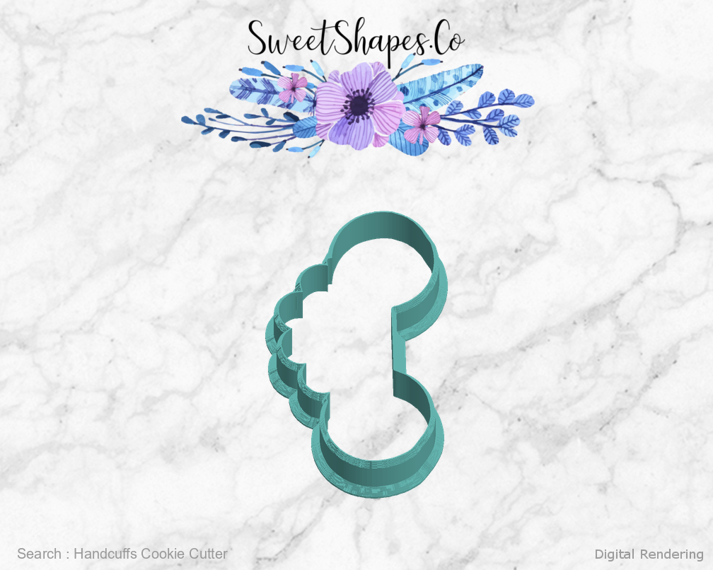 Handcuffs Cookie Cutter — left view