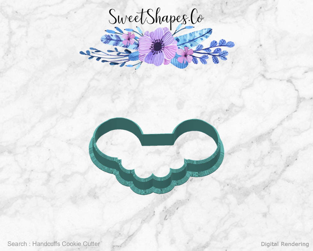 Handcuffs Cookie Cutter — back view