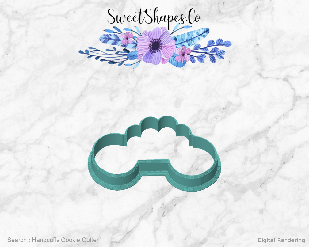 Handcuffs Cookie Cutter — front view