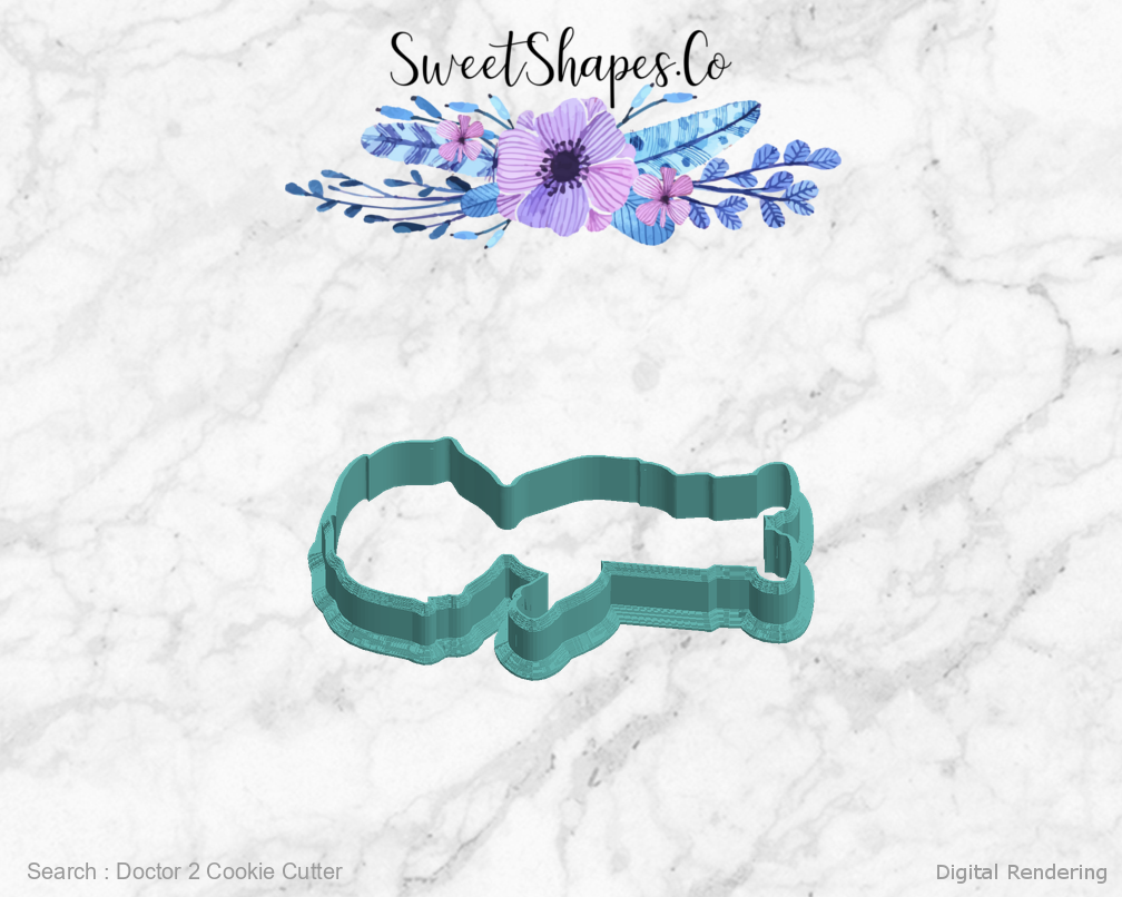 Doctor 2 Cookie Cutter — left view