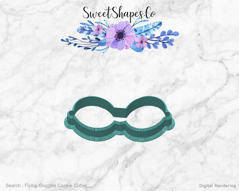 Flying Goggles Cookie Cutter — back view