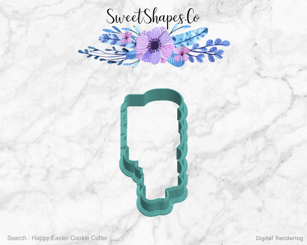 Happy Easter Cookie Cutter — left view