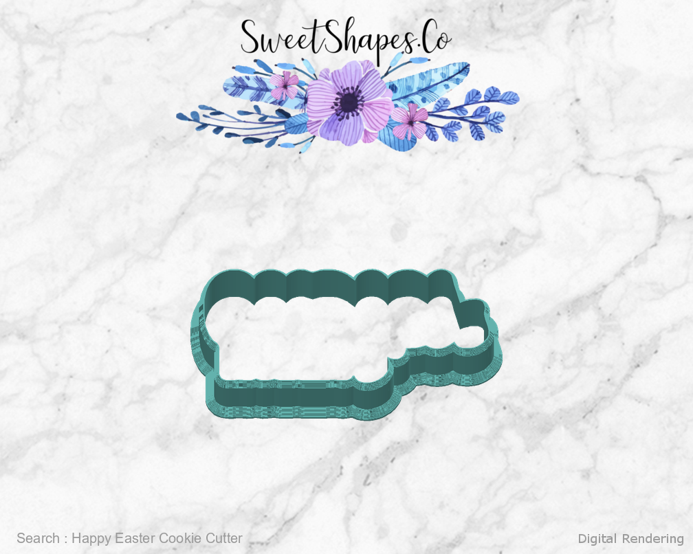 Happy Easter Cookie Cutter — back view