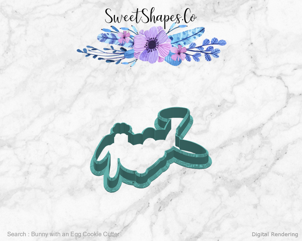 Bunny with an Egg Cookie Cutter — right view