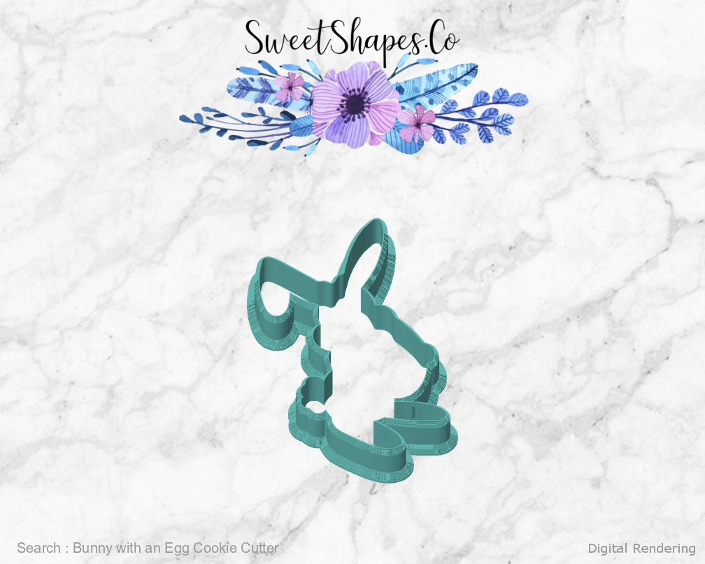 Bunny with an Egg Cookie Cutter — front view