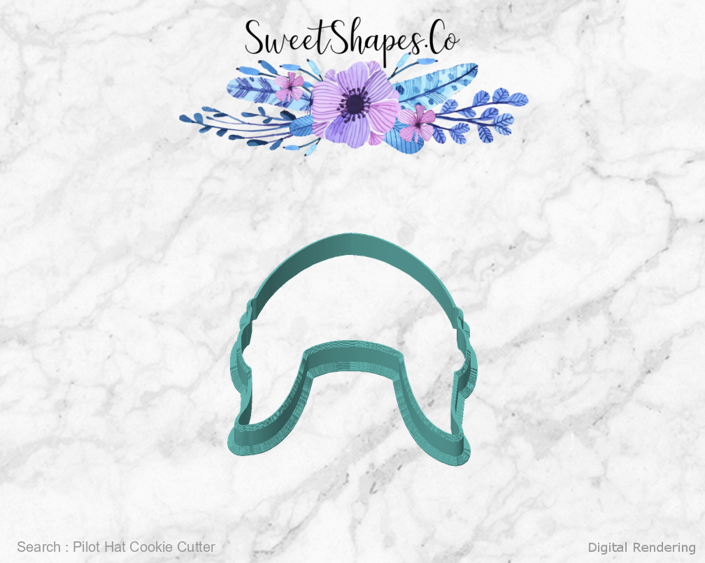 Pilot Hat Cookie Cutter — front view