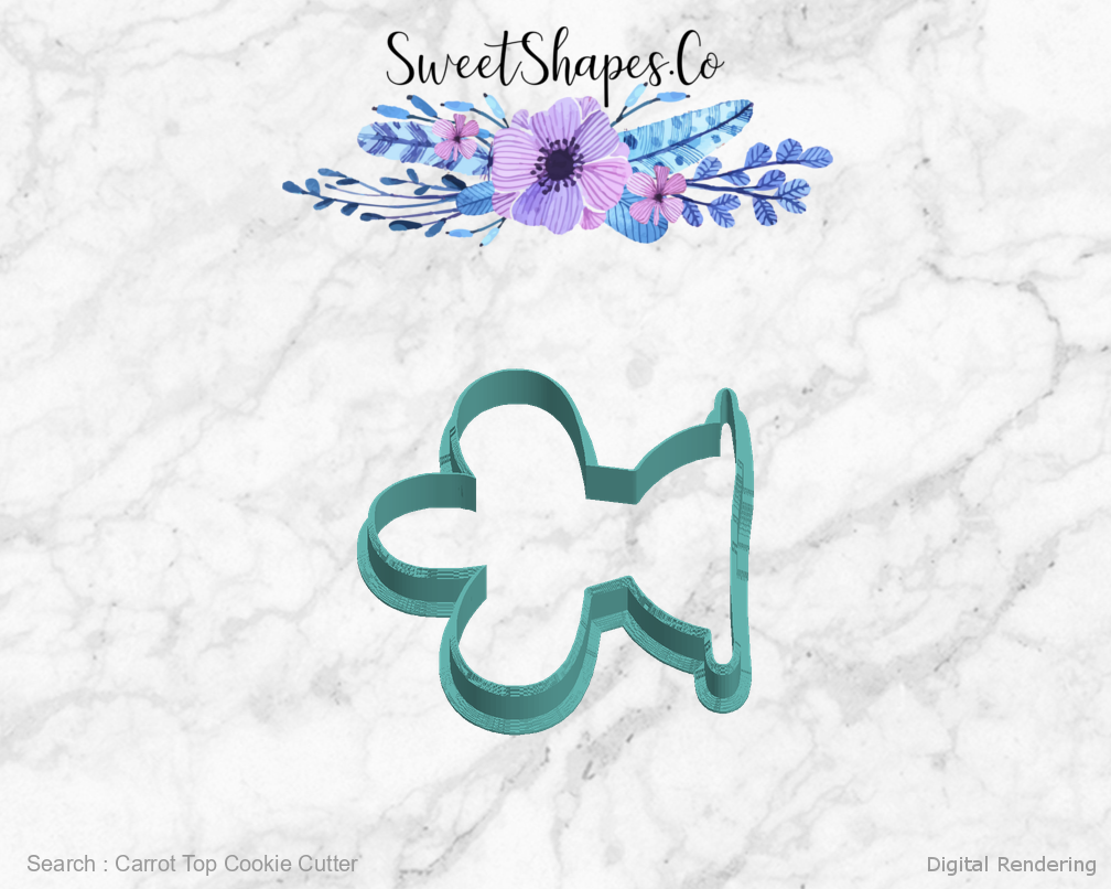 Carrot Top Cookie Cutter — left view