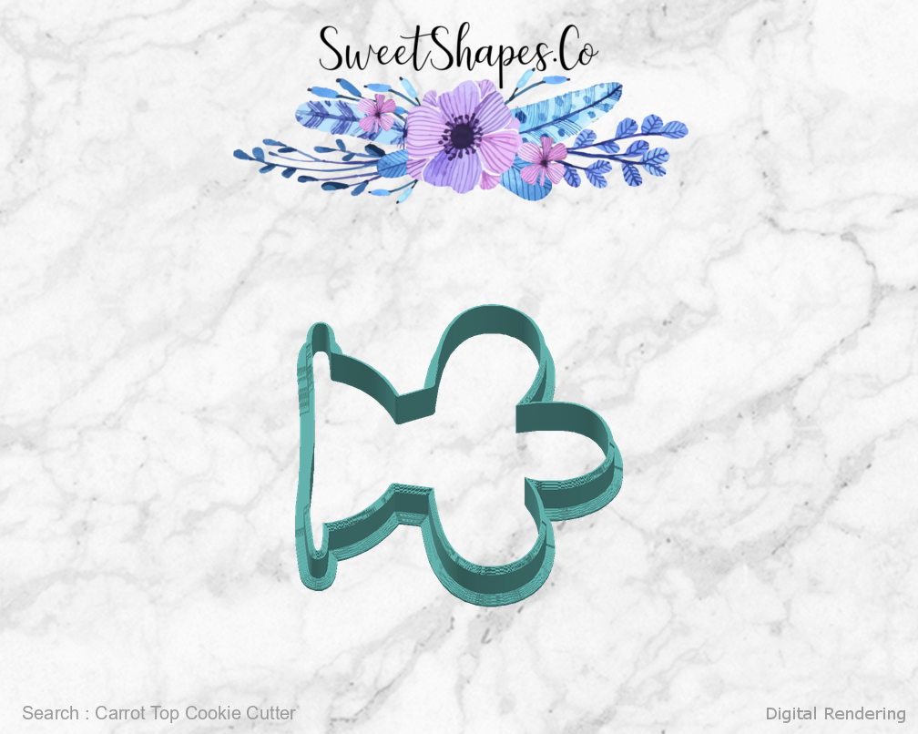 Carrot Top Cookie Cutter — right view