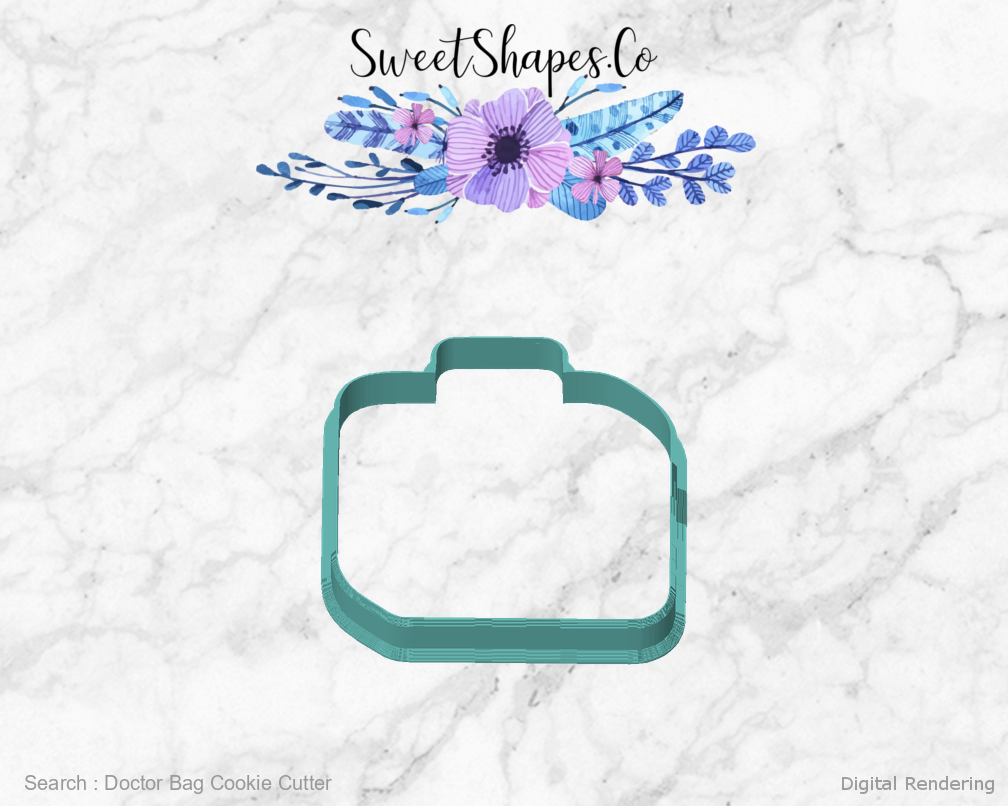 Doctor Bag Cookie Cutter — front view