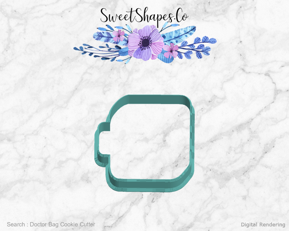 Doctor Bag Cookie Cutter — left view