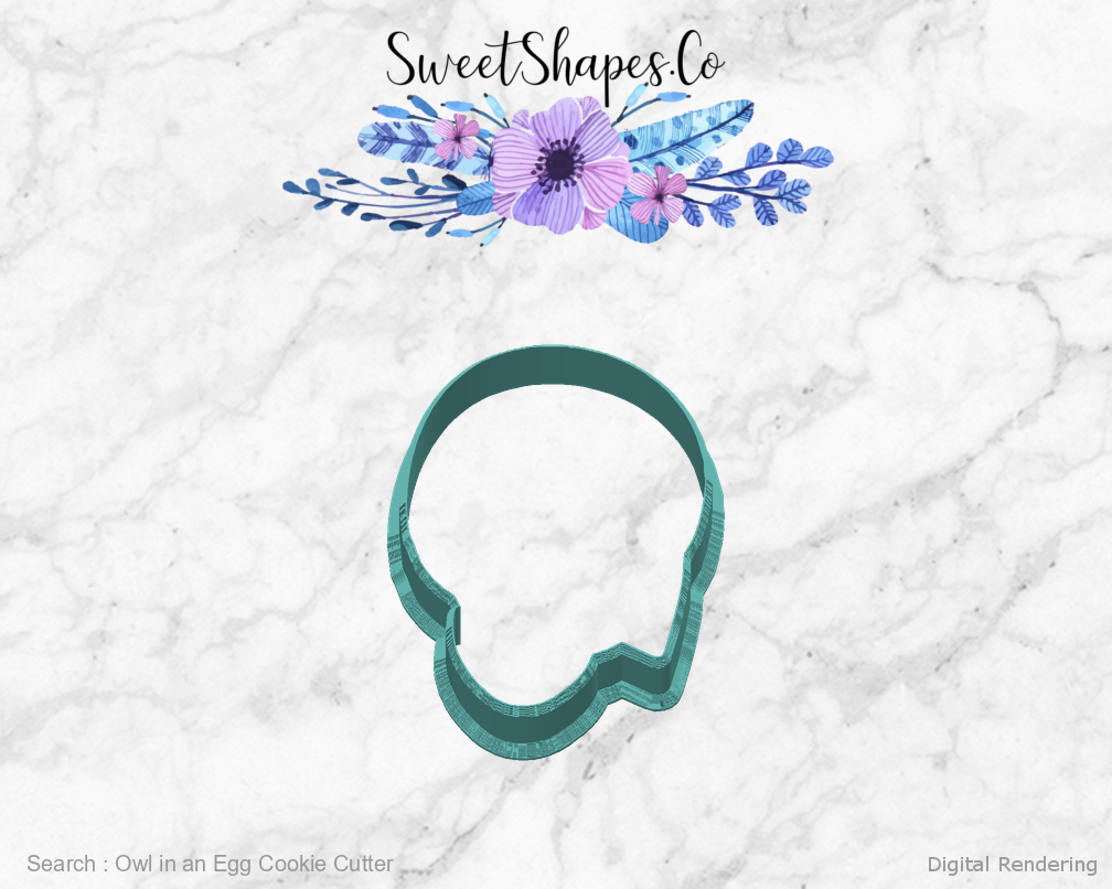 Owl in an Egg Cookie Cutter — back view