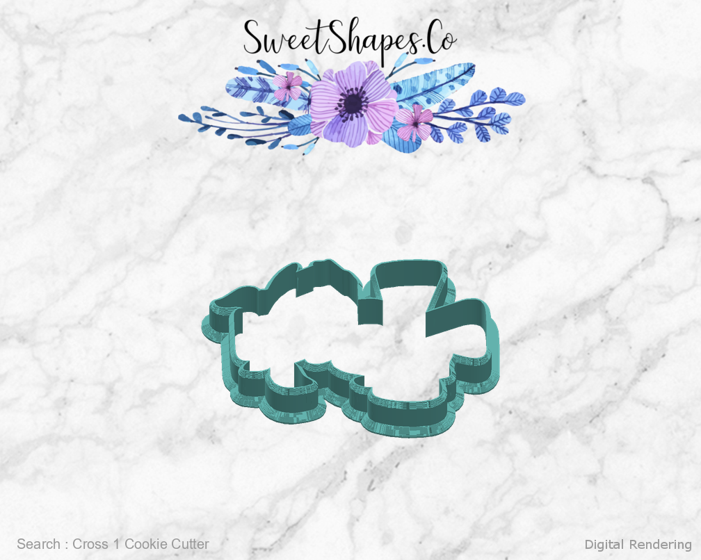 Cross 1 Cookie Cutter — right view