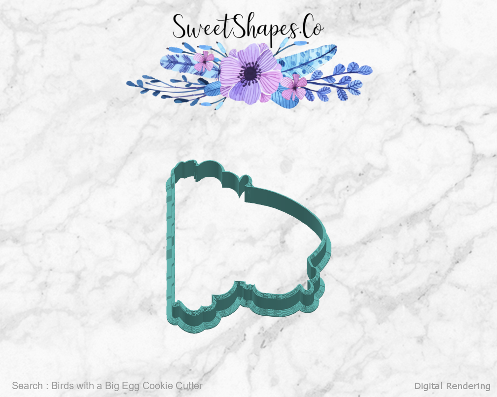 Birds with a Big Egg Cookie Cutter — right view