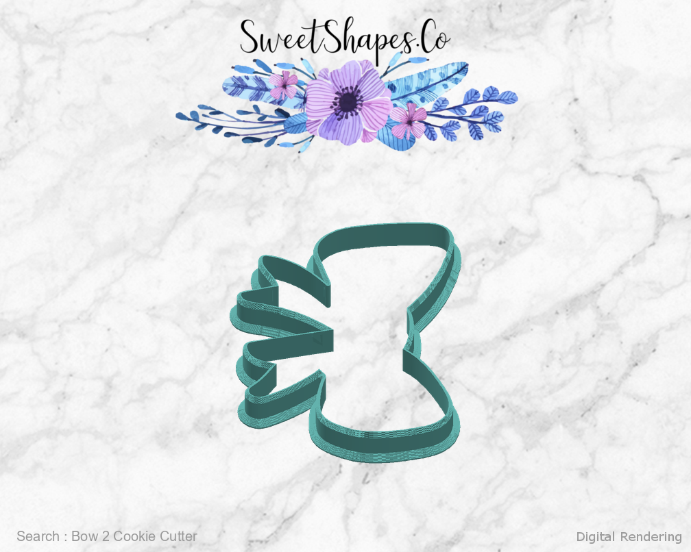 Bow 2 Cookie Cutter — right view
