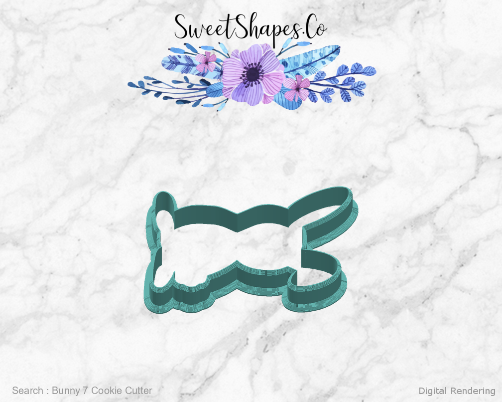 Bunny 7 Cookie Cutter — right view
