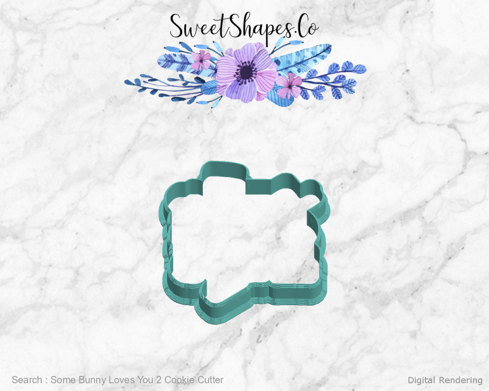 Some Bunny Loves You 2 Cookie Cutter — left view