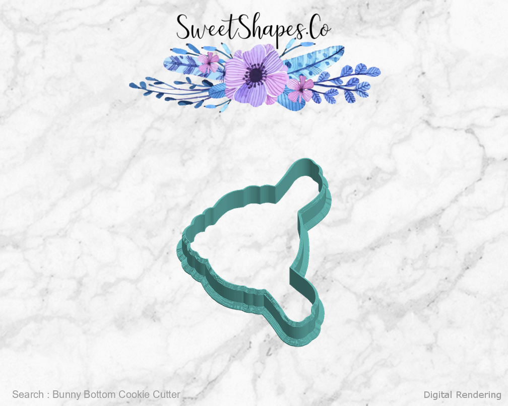 Bunny Bottom Cookie Cutter — left view