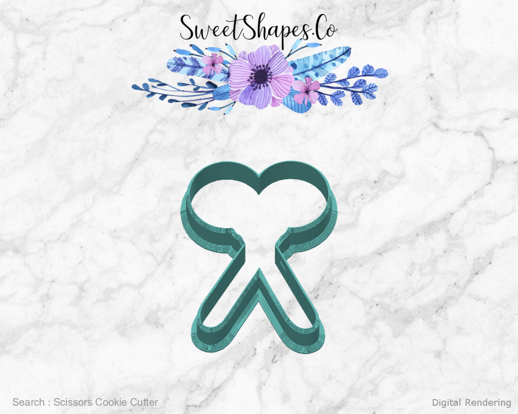 Scissors Cookie Cutter — back view
