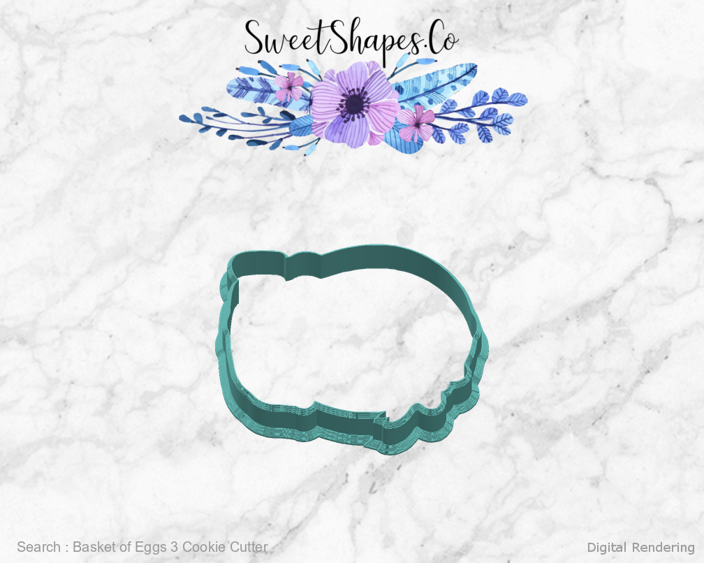 Basket of Eggs 3 Cookie Cutter — right view