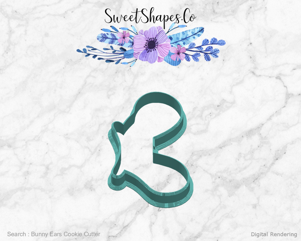Bunny Ears Cookie Cutter — right view